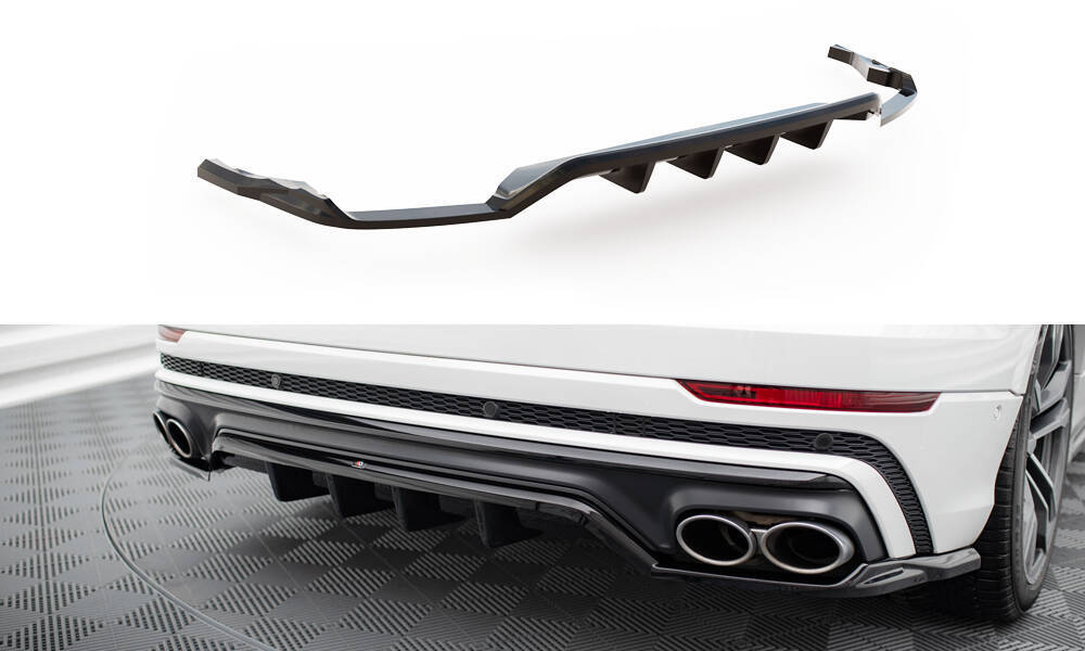 Diffuser passend voor Audi SQ8 MK1 Glans Zwart Maxton Design