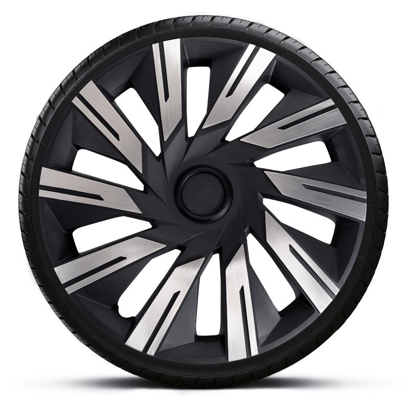 4-Delige J-Tec Wieldoppenset Tecna 14-inch alu/zwart