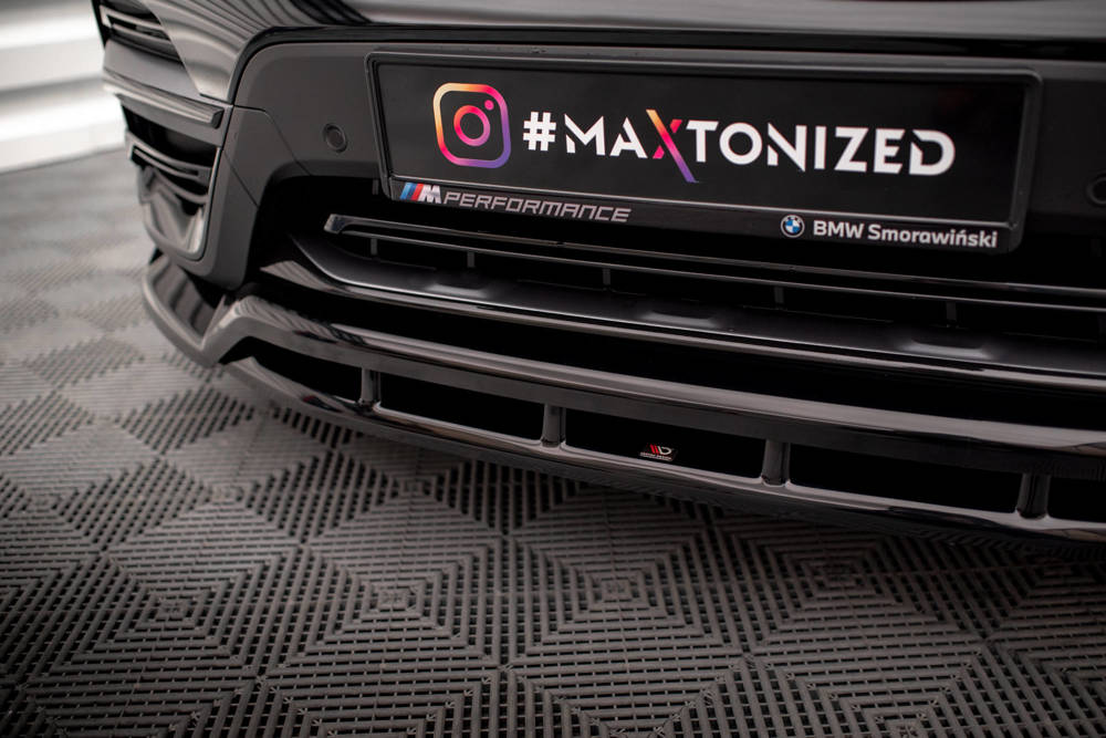Voorspoiler passend voor BMW X3 G01 2017 - 2021 Maxton Glans Zwart
