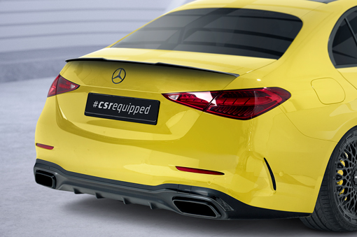 Spoiler passend voor Mercedes C Klasse W206 AMG Pakket CSR Glans Zwart