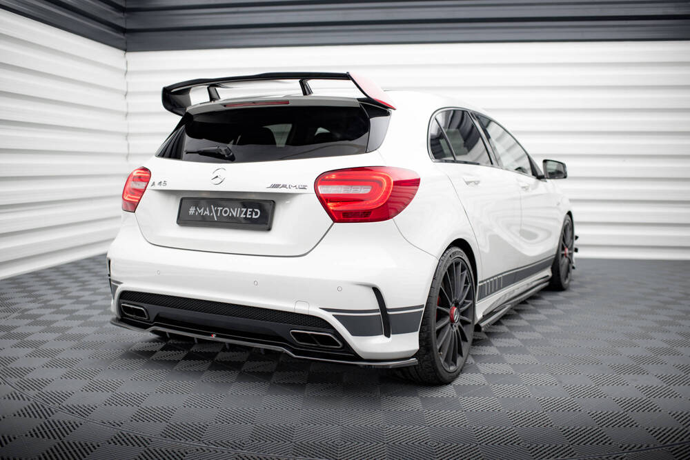 Diffuser passend voor Mercedes A45 AMG W176 Maxton Glans Zwart