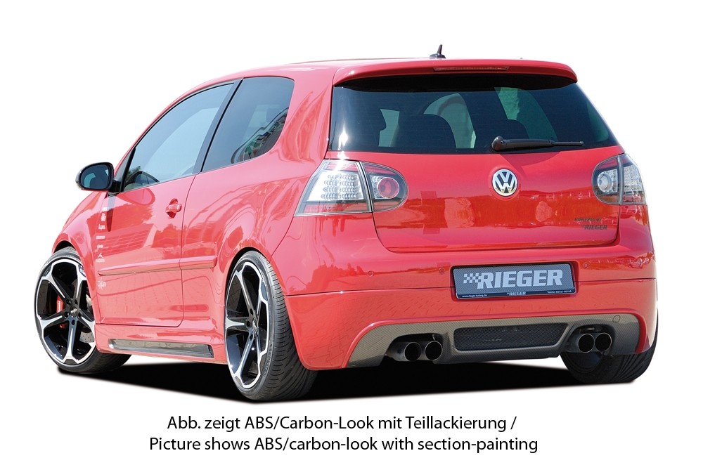 Achterbumper Diffuser passend voor VW Golf V GT/GTI Rieger