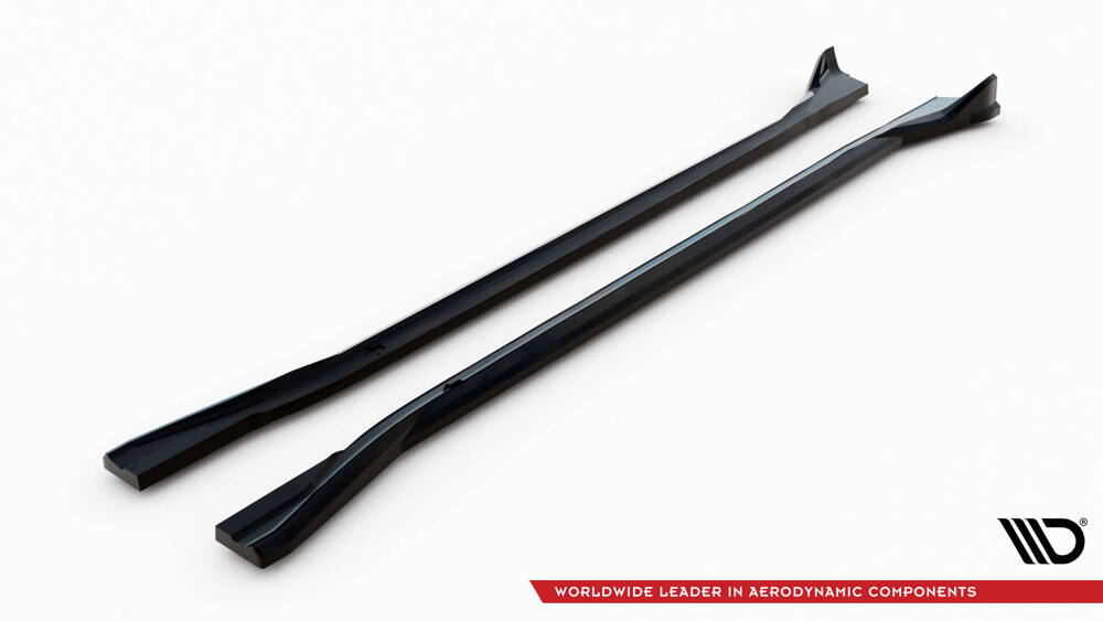 Zijskirts passend voor BMW XM G09 Maxton Glans Zwart