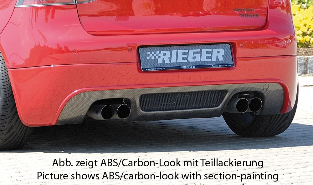 Achterbumper Diffuser passend voor VW Golf V GT/GTI Rieger