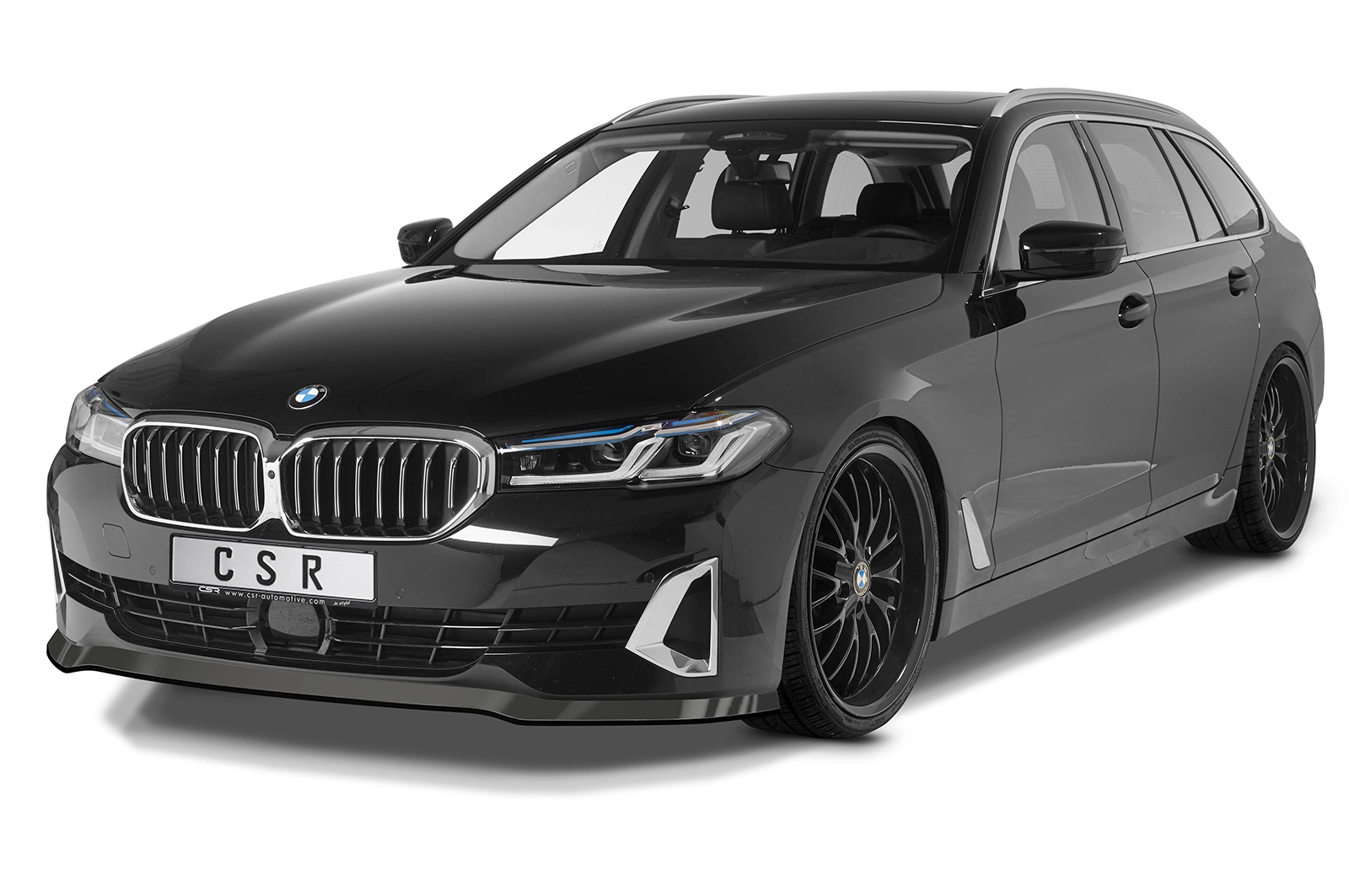 Voorspoiler passend voor BMW 5er (G30/G31) LCI Glans Zwart – CSR Automotive
