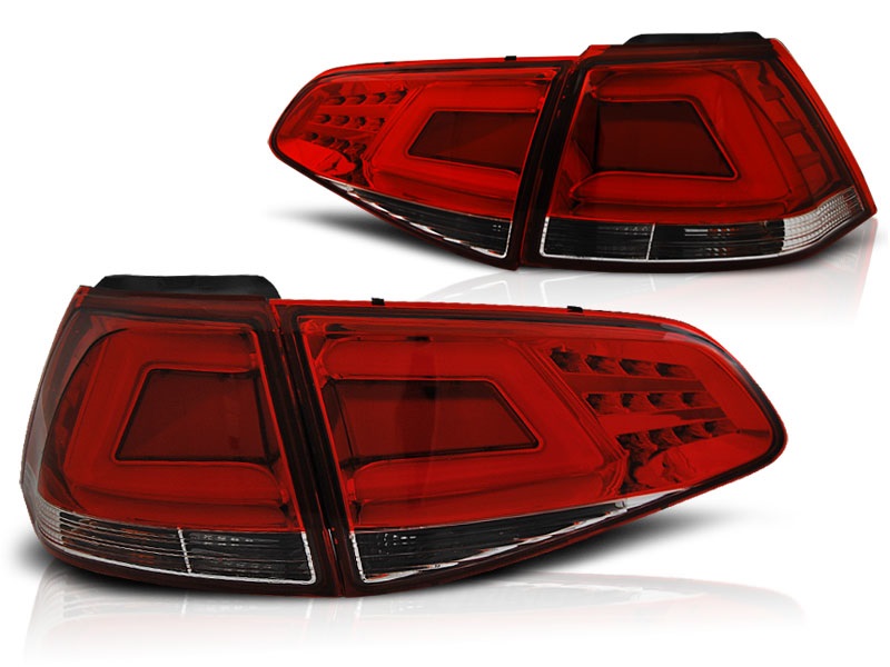 Achterlichten passend voor VW Golf VII 12- Rood/wit Led