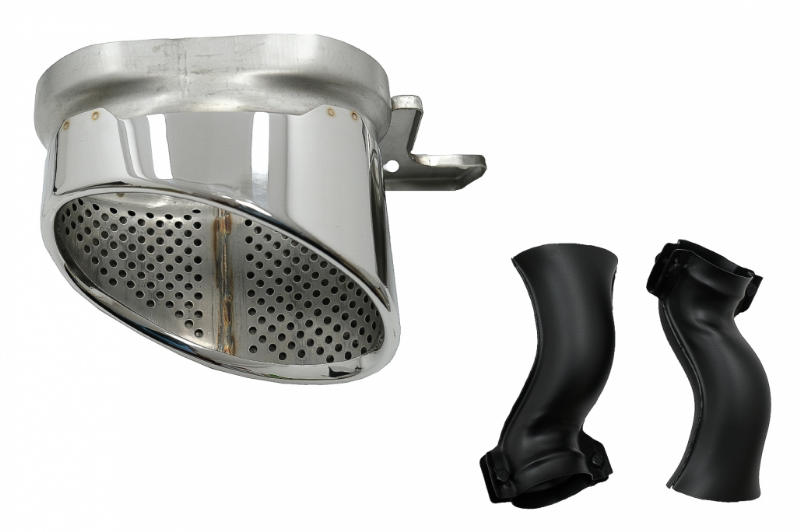 Diffuser passend voor Audi A6 S-Line C8 Glanzend Zwart incl. sierstukken