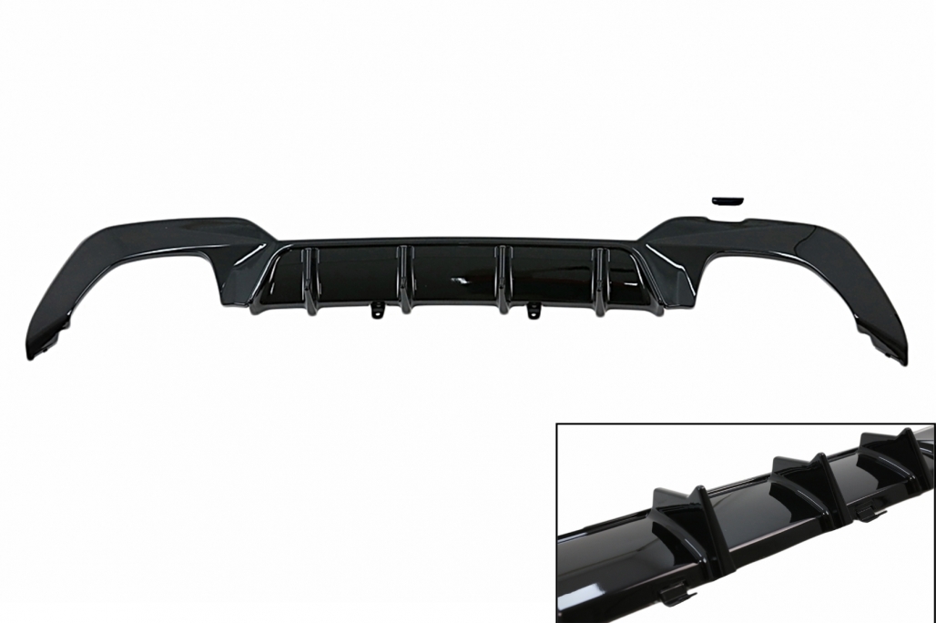 Diffuser passend voor BMW 3 Serie M Pakket G20 G21 Glans Zwart