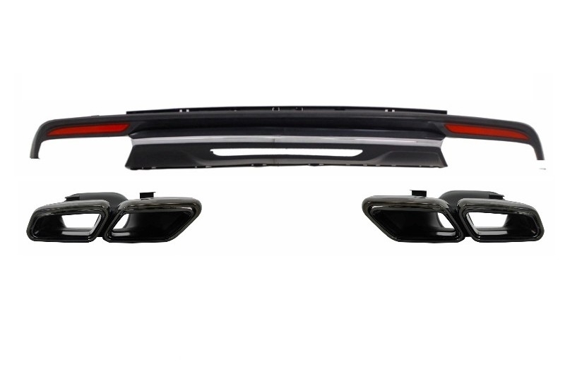 Diffuser passend voor Mercedes S-Klasse W222 AMG S63 Zwart