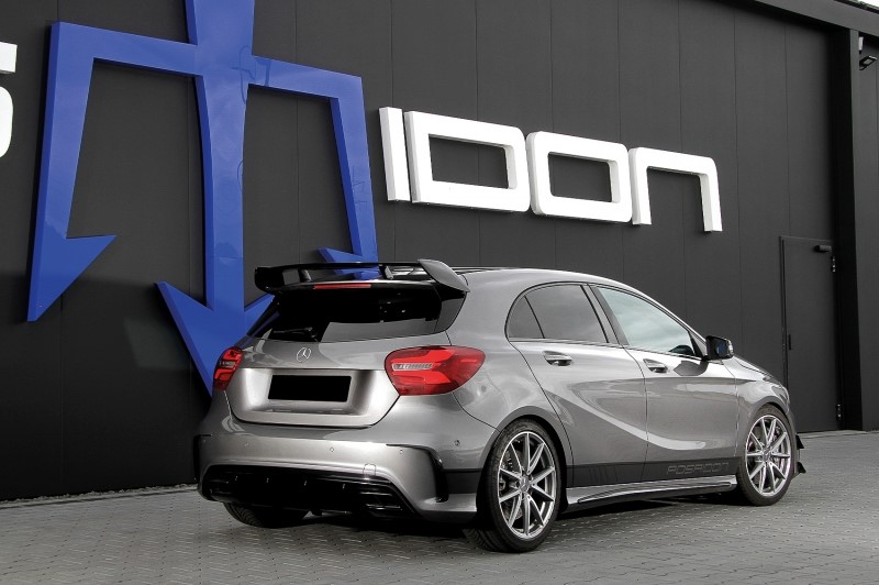 DakSpoiler passend voor Mercedes W176 A45 look Piano Black