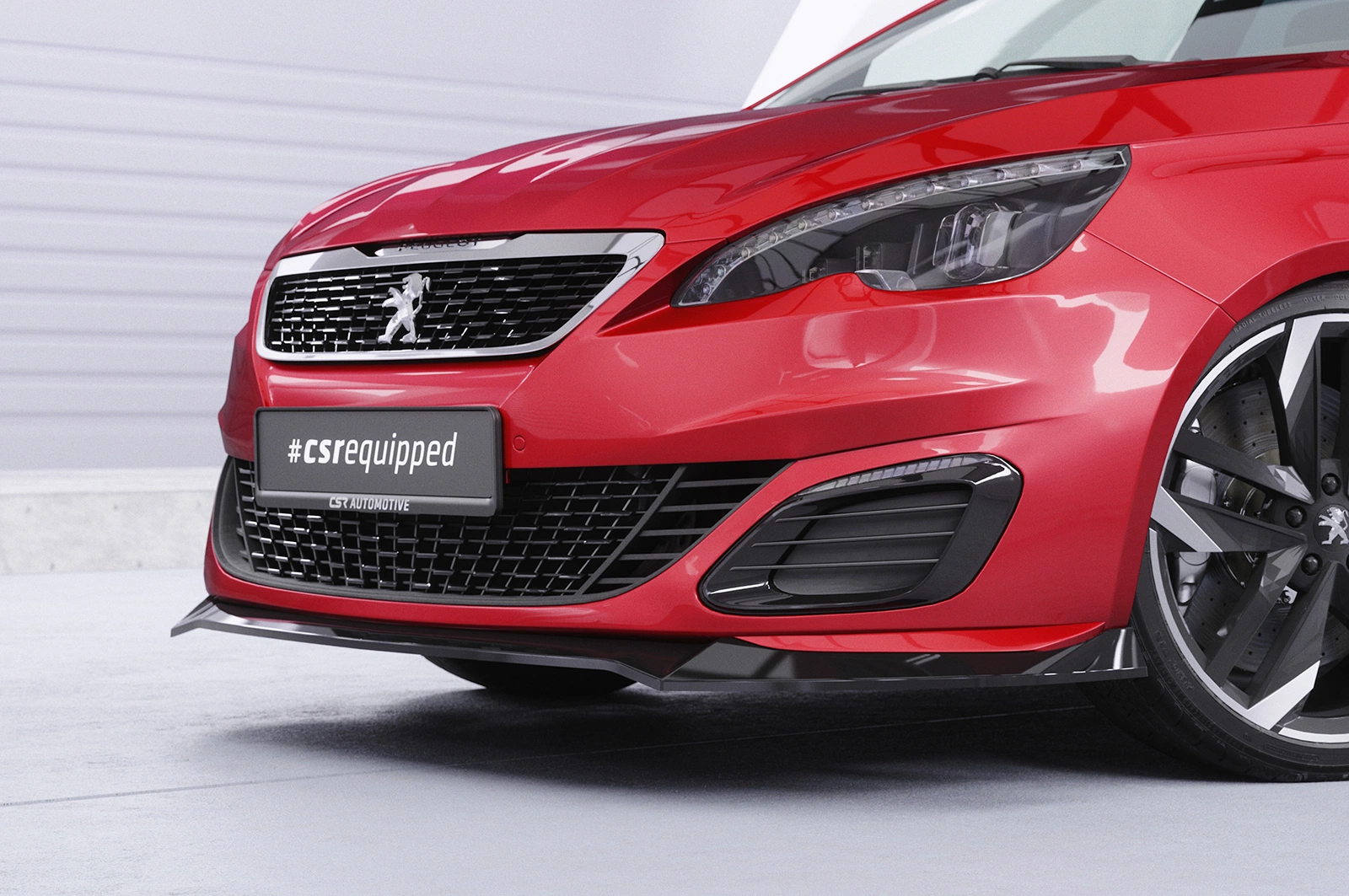 Voorspoiler Peugeot 308 GTi glans zwart