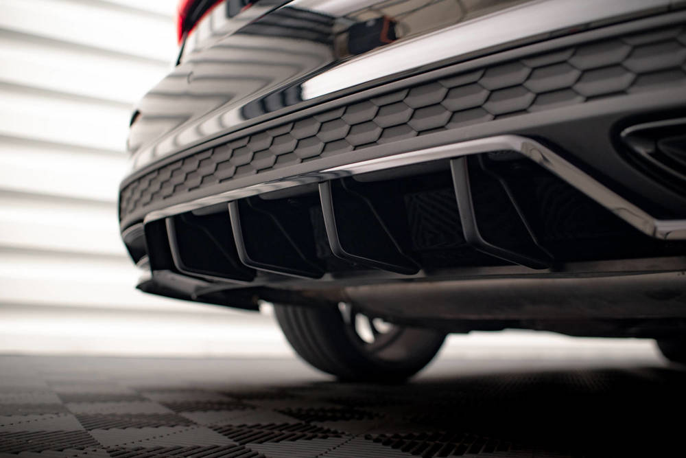 Diffuser passend voor Audi A3 S-Line 8Y Limousine Maxton Glans Zwart