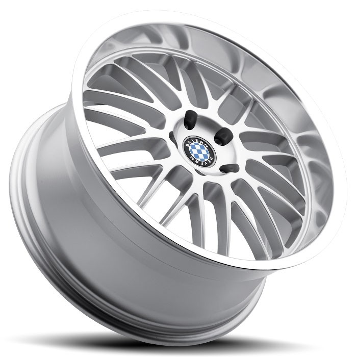 Velgen Beyern Mesh 17x8 5x120 ET40 Zilver + Machined Rand