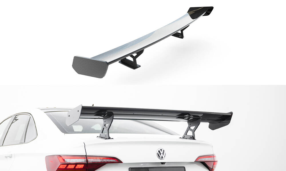 Carbon Spoiler passend voor Volkswagen Jetta GLI MK7 Maxton Glans zwart