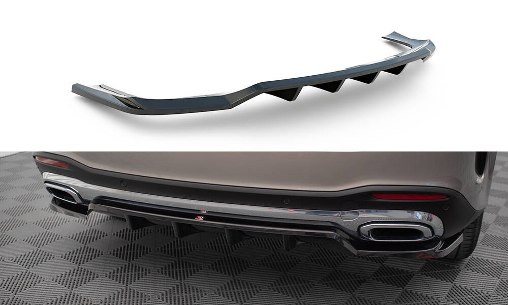 Diffuser passend voor Mercedes Benz GLE SUV AMG Line W167 Maxton Glans Zwart