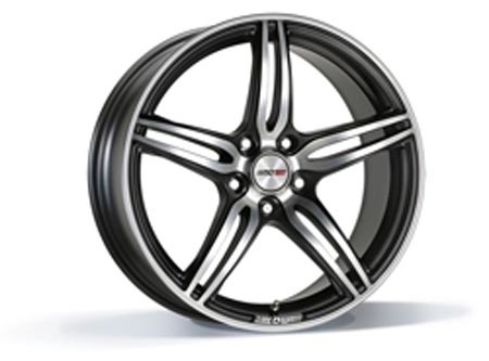 Motec Penta Metallic Black Matt Polish 8,5x19 5x115 ET40 Velgen