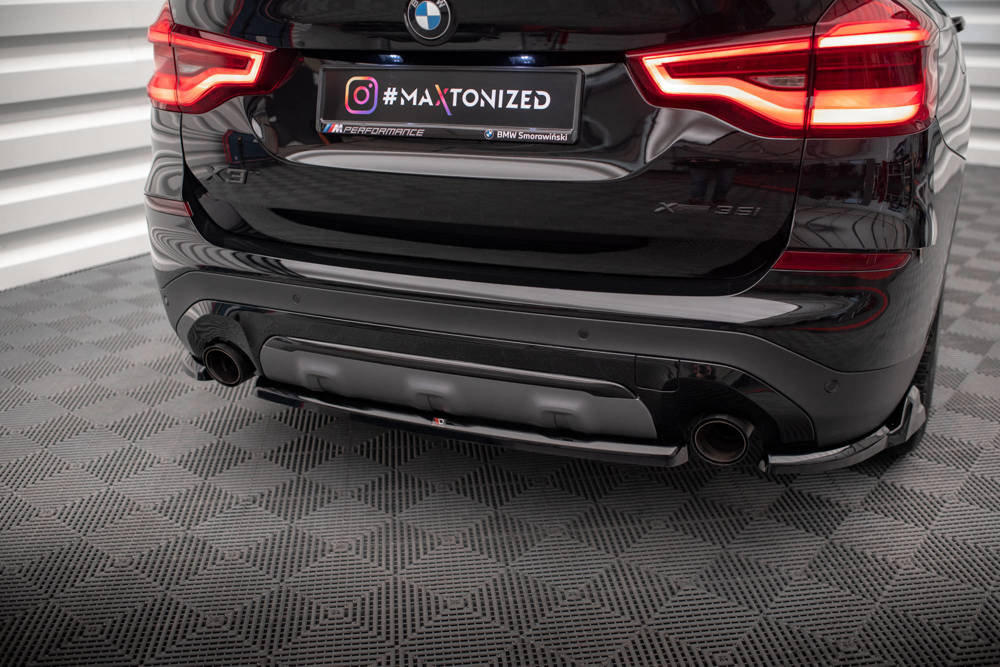 Diffuser passend voor BMW X3 G01 2017 - 2021 Maxton Glans Zwart