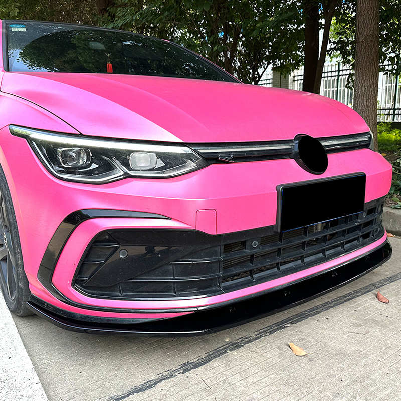 Voorspoilerlip VW Golf VIII GTi/GTD/R/R-Line 2020- (Glanzend Zwart ABS) OUTLET