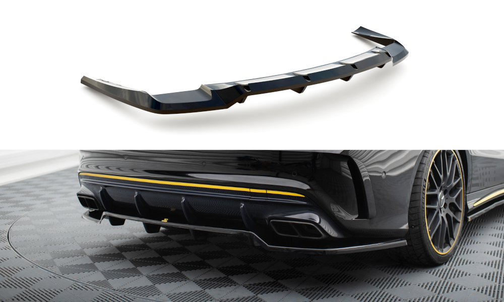 Diffuser passend voor Mercedes-AMG CLA 45 C117 FL Maxton Glans Zwart