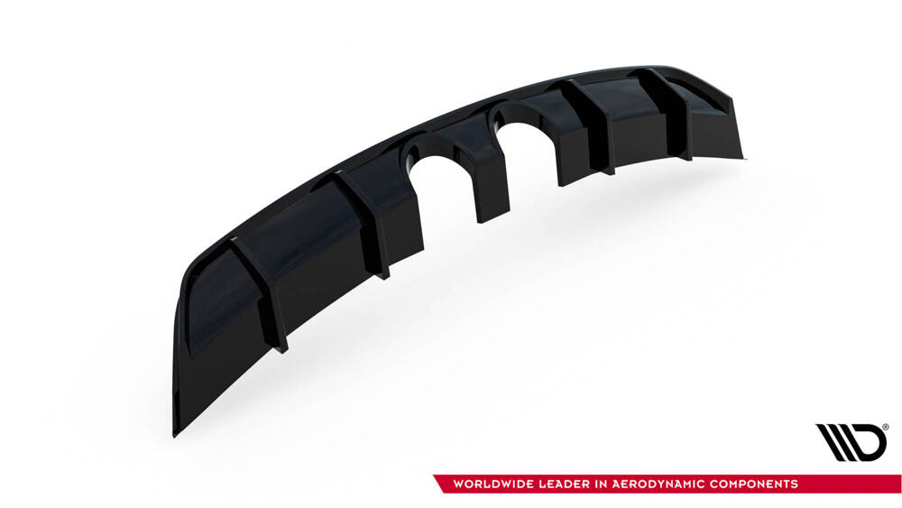 Diffuser passend voor Volkswagen Scirocco Maxton Glans Zwart R32 Look