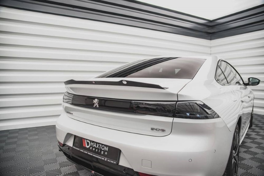 Spoiler uitbreiding Peugeot 508 sedan Maxton Design glans zwart