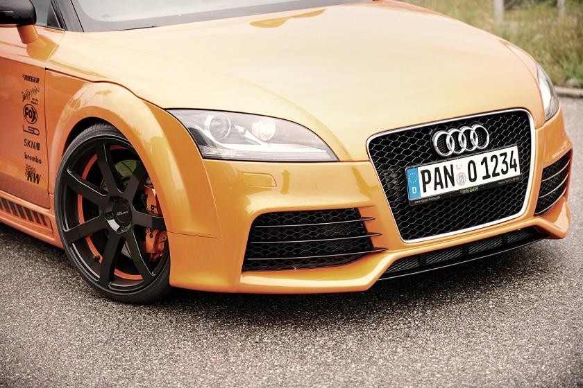 Voorbumper passend voor Audi TT 8J Rieger met koplampsproeiers