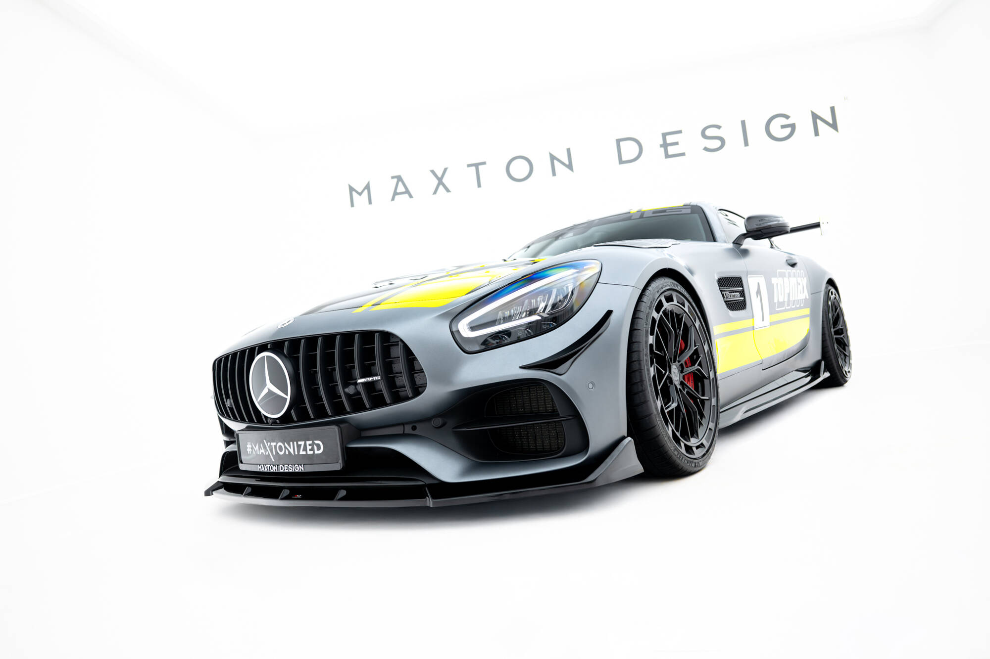 Bodykit passend voor Mercedes-AMG GT C C190 Facelift Maxton Glanzend zwart
