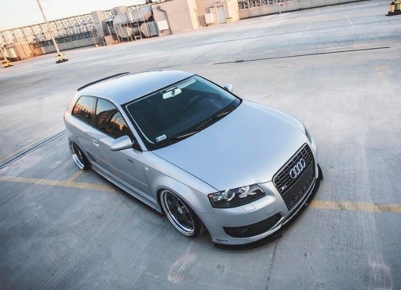 Voorspoiler passend voor Audi S3 8P Glanzend zwart