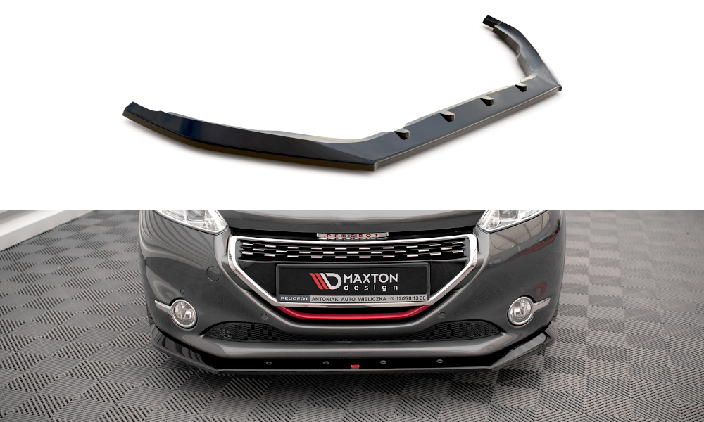 Voorspoiler V.1 Peugeot 208 GTi Maxton Glans Zwart
