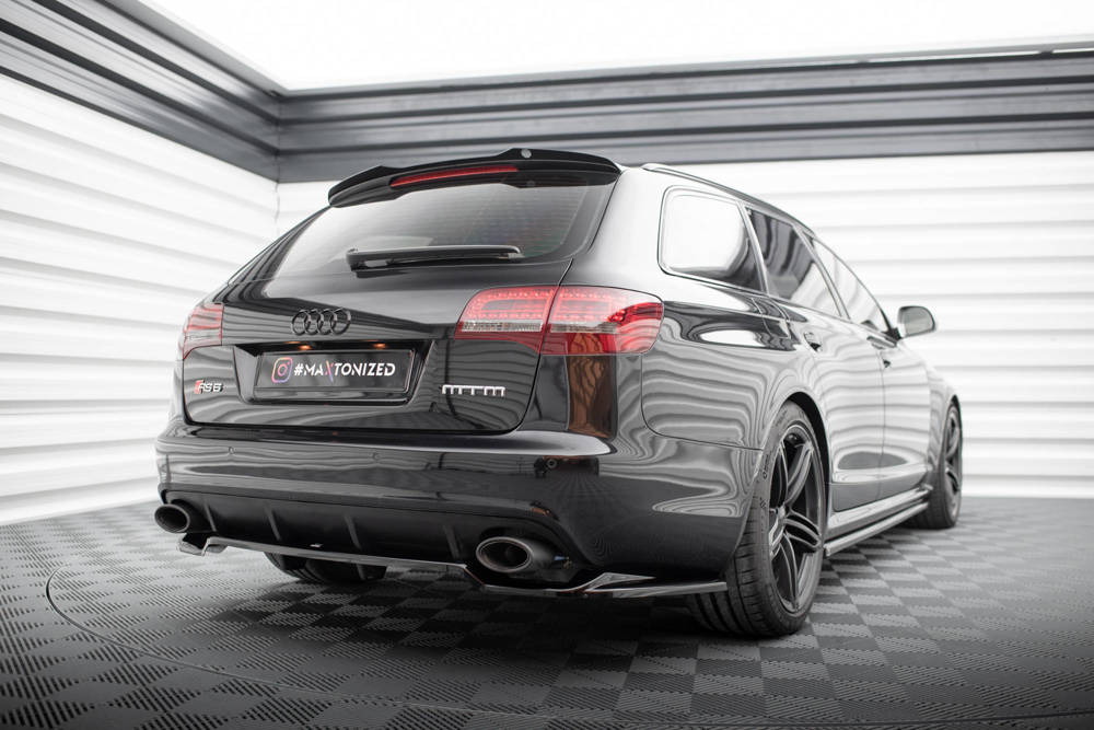 Diffuser passend voor Audi RS6 C6 Avant Maxton Glans Zwart