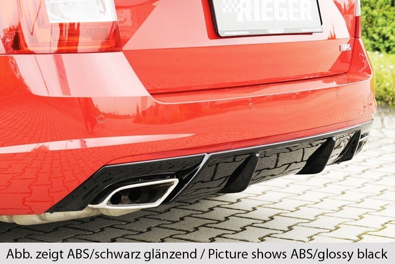 Achterbumper Diffuser Carbon-look Rieger Skoda Octavia RS 5E