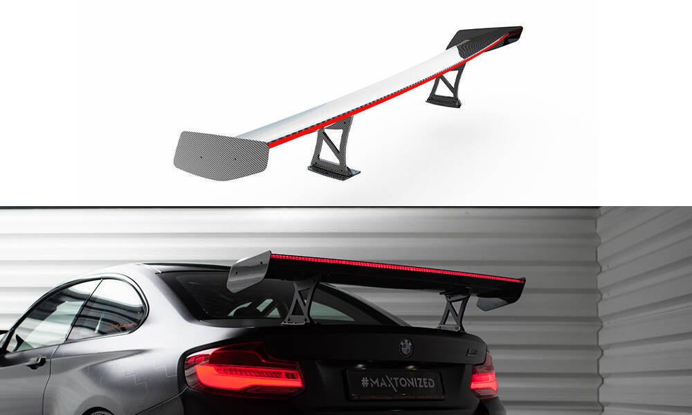 Spoiler passend voor BMW M2 F87 Maxton Carbon LED