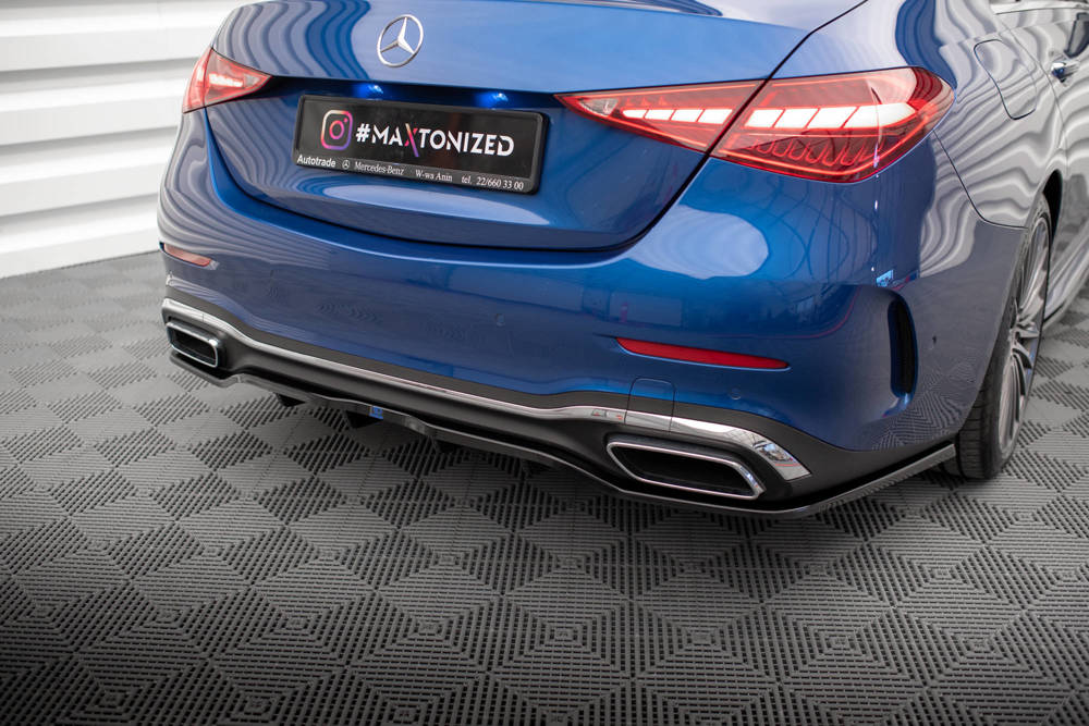 Diffuser passend voor Mercedes C Klasse W206 AMG Pakket Maxton Glans Zwart