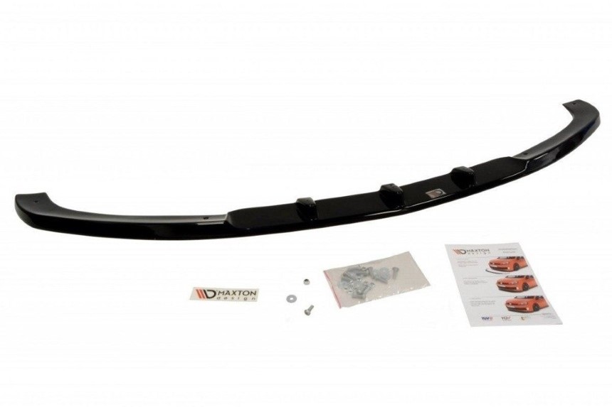 Voorspoiler passend voor Mercedes GLK W204 Maxton Design glans zwart