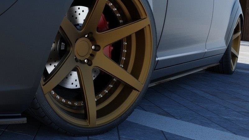 Zijskirts passend voor Mercedes S-Klasse W221 Maxton Design glans zwart
