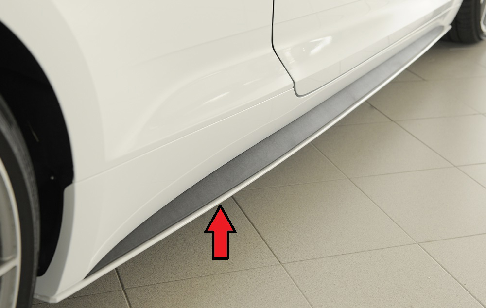 Zijskirts passend voor Audi A5 B9 F5 S-Line Rieger Sportback