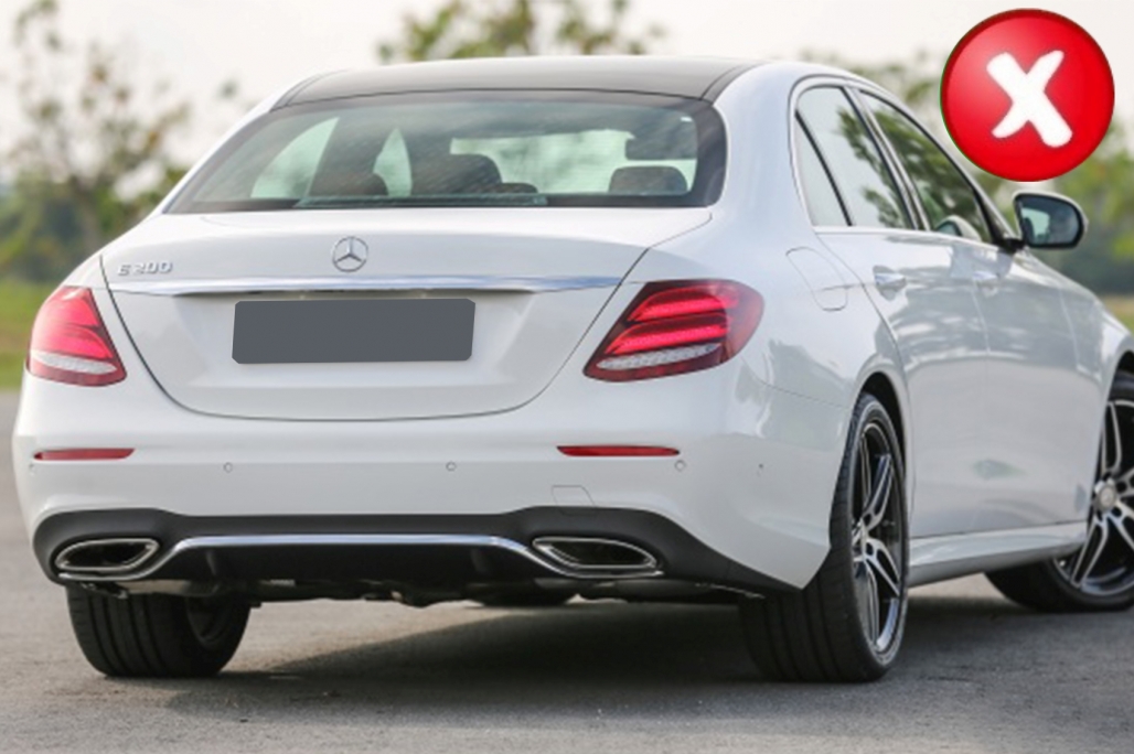 E63 Look Diffuser passend voor Mercedes E Klasse W213 16-20 Standaard Model