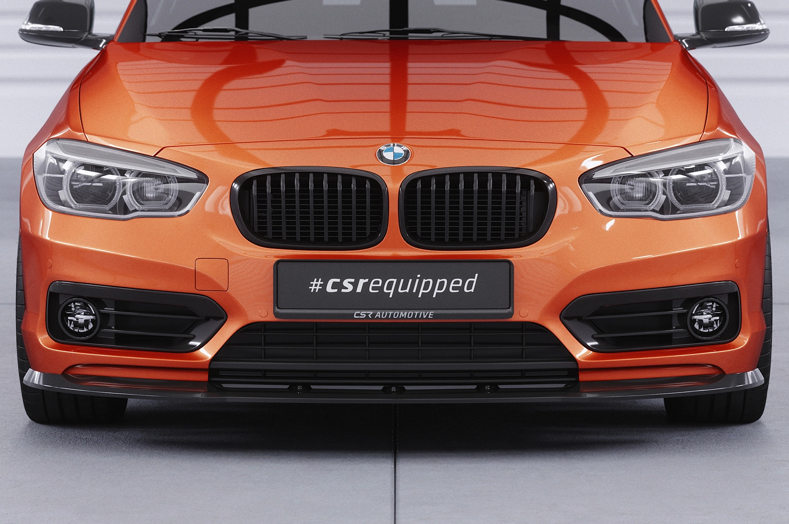 Voorspoiler passend voor BMW 1er F20/F21 LCI glans zwart – 01/2015–06/2019