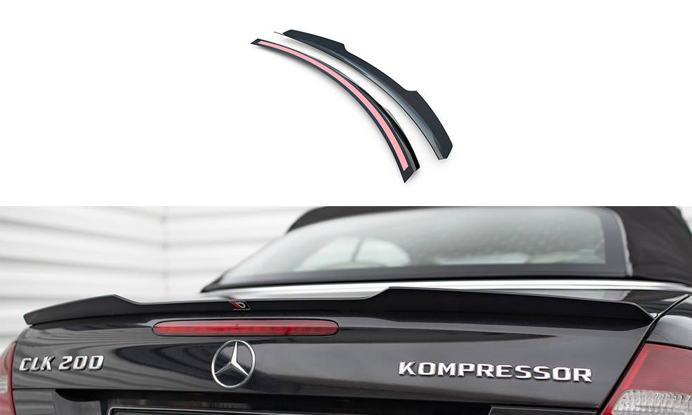 Spoiler passend voor Mercedes-Benz CLK W209 2002 - 2005 Maxton Glans Zwart