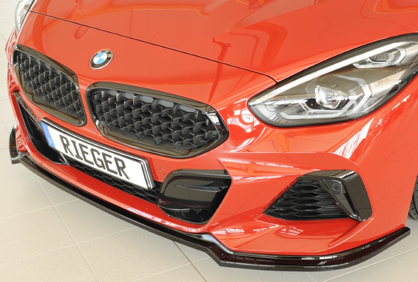 Voorspoiler passend voor BMW Z4 G4Z/G29 roadster Rieger glans zwart