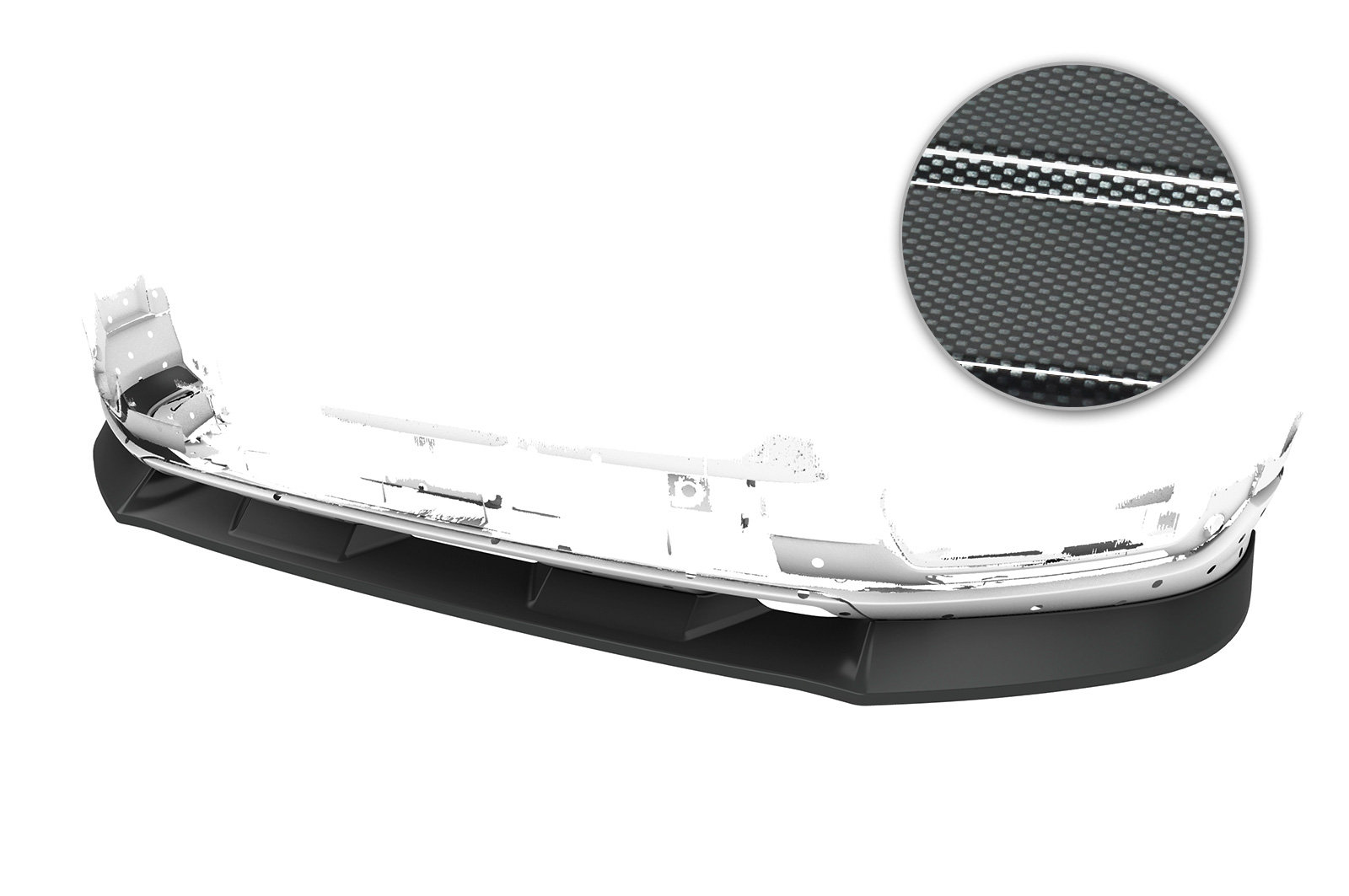 Voorspoiler passend voor Audi Q2 S-Line CSR Carbon Look