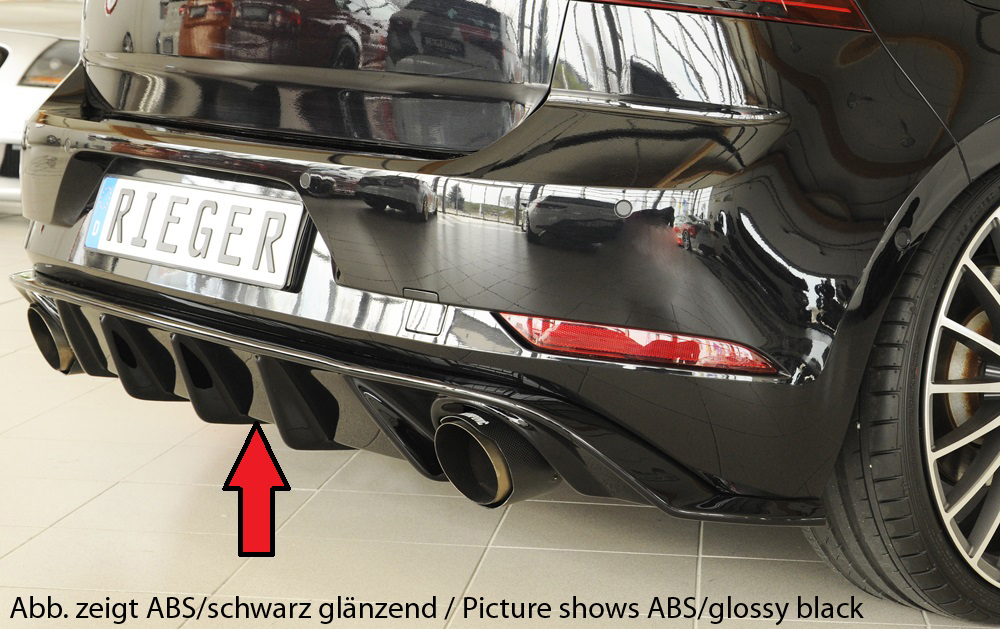 Achterbumper Diffuser Rieger Carbon-look VW Golf 7.5 GTI 2017-