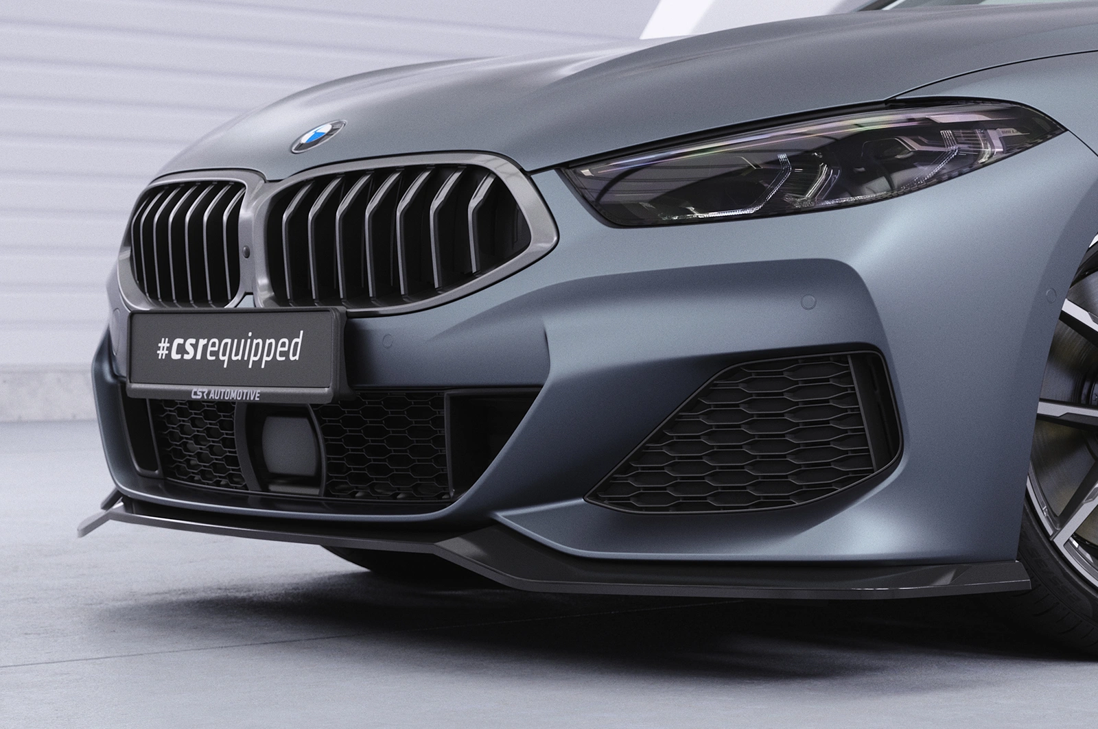 Voorspoiler passend voor BMW 8er G14, G15, G16 Glans Zwart (2019 - heden)