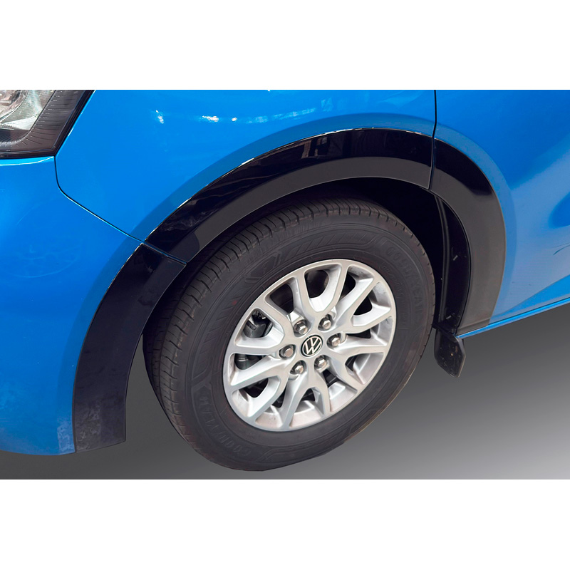 RGM Set spatbordverbreders  Volkswagen Transporter T7 2024- Korte wielbasis - rechter schuifdeur - Glanzend Zwart