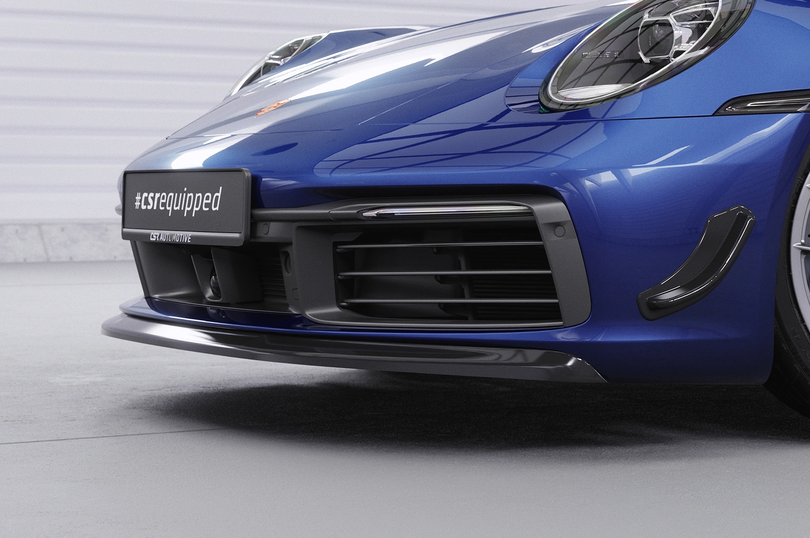Voorspoiler Porsche 911/992 glans zwart – 2019–05/2024