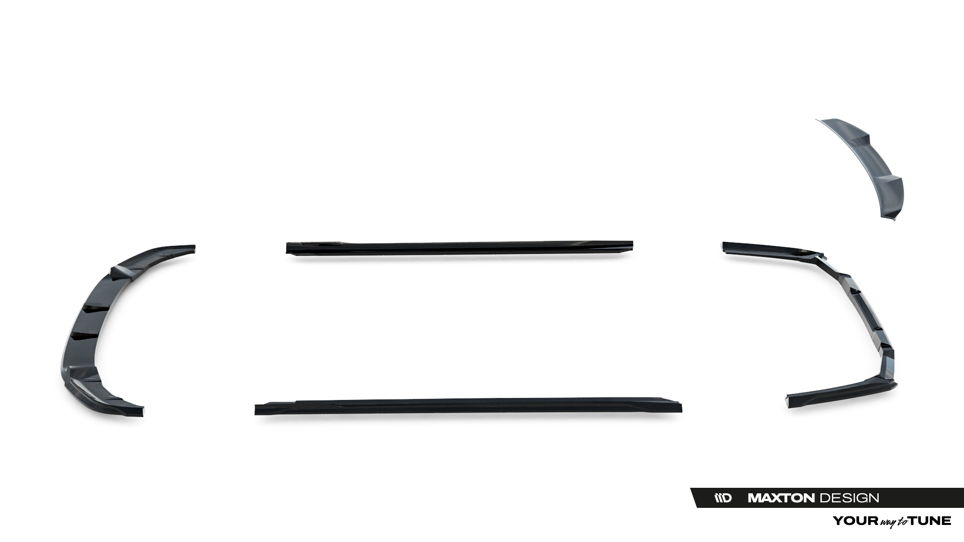 Bodykit passend voor BMW 5-serie G60 M-Pack Maxton Glanzend zwart V.1