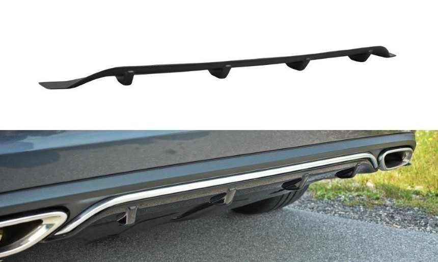 Diffuser passend voor Mercedes E W212 Maxton Design glans zwart