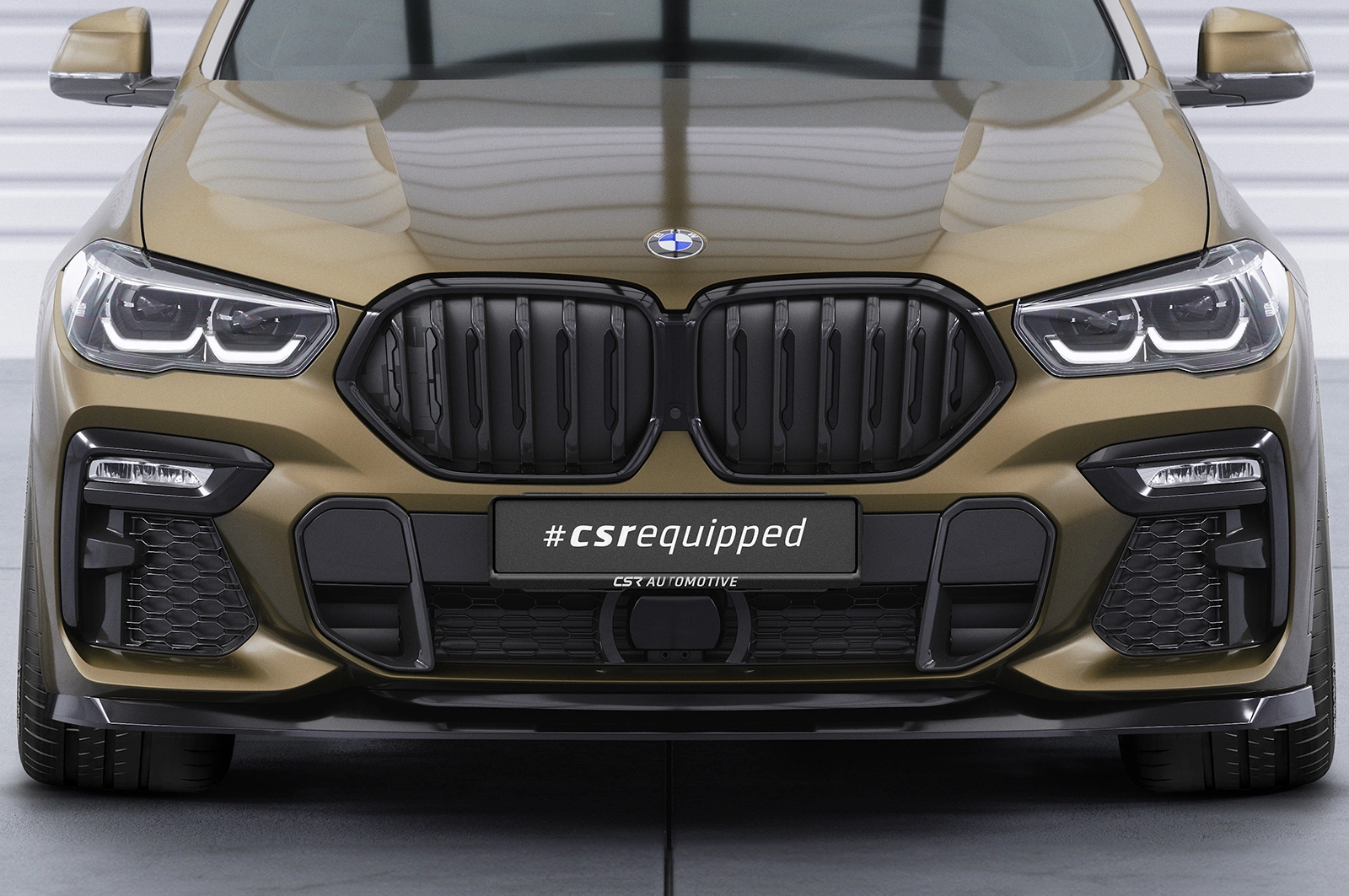Voorspoiler passend voor BMW X6 (G06) M-Paket / M50i Glans Zwart van CSR Automotive (2019-)