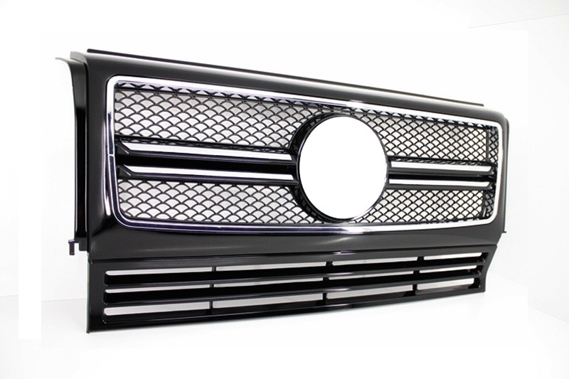 Grill passend voor Mercedes W463 G-Klasse 90-14 G65 A-Design Piano Zwart/Chroom