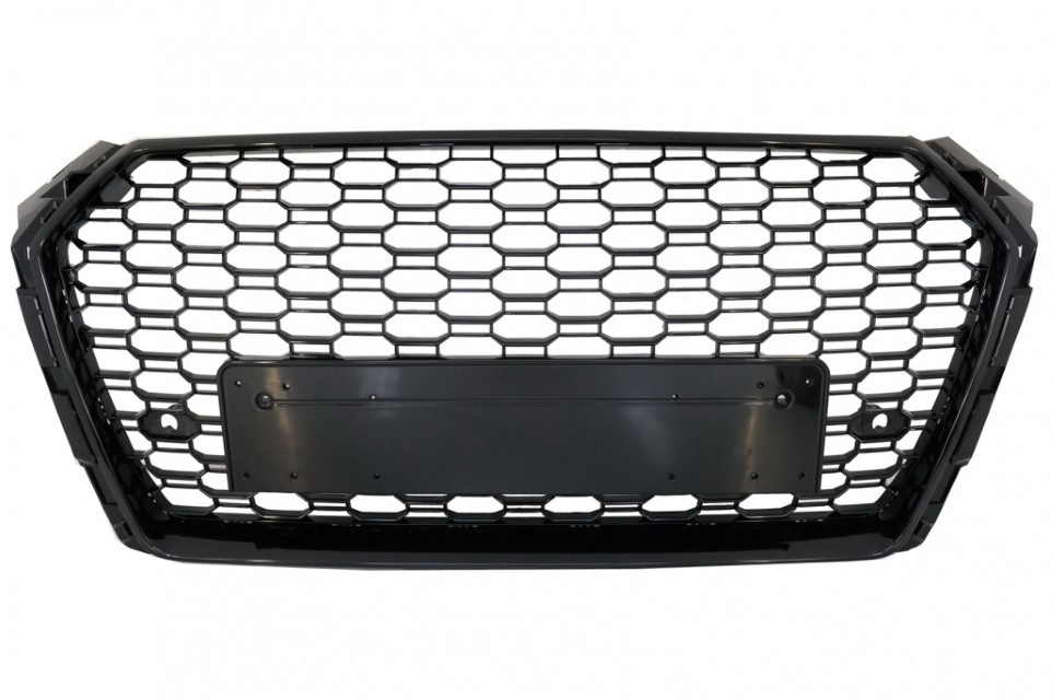 Grill passend voor Audi A4 B9 2015-2019 RS4 Look Glans Zwart